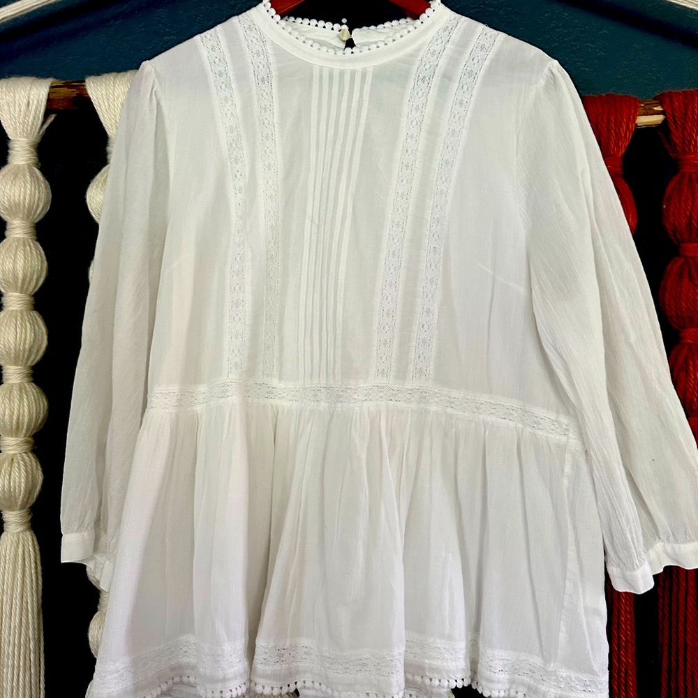 Broom Street by Kate Spade white top